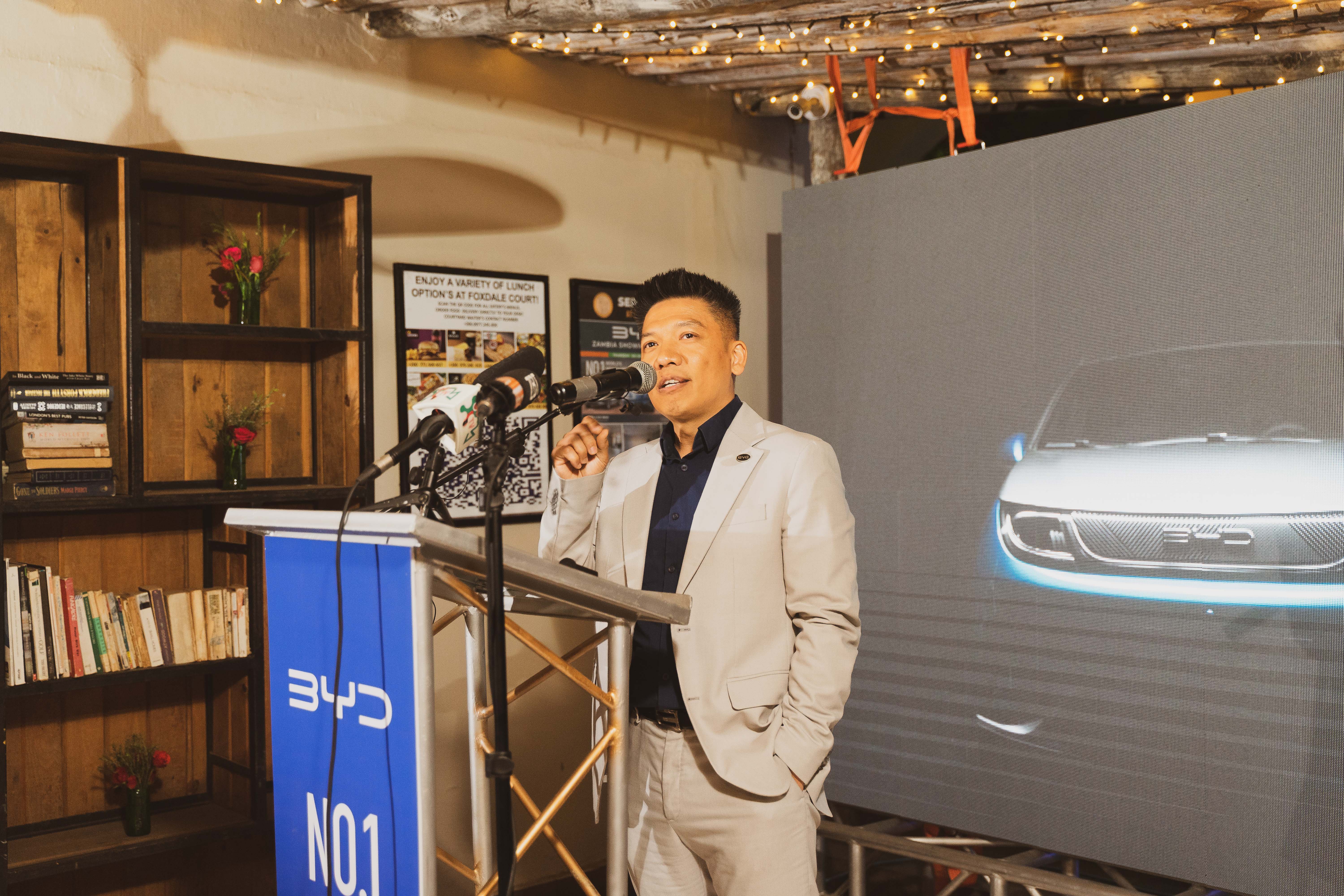 Steve Chang, General Manager of BYD South Africa and Regional Director of SADC Region, gave remarks