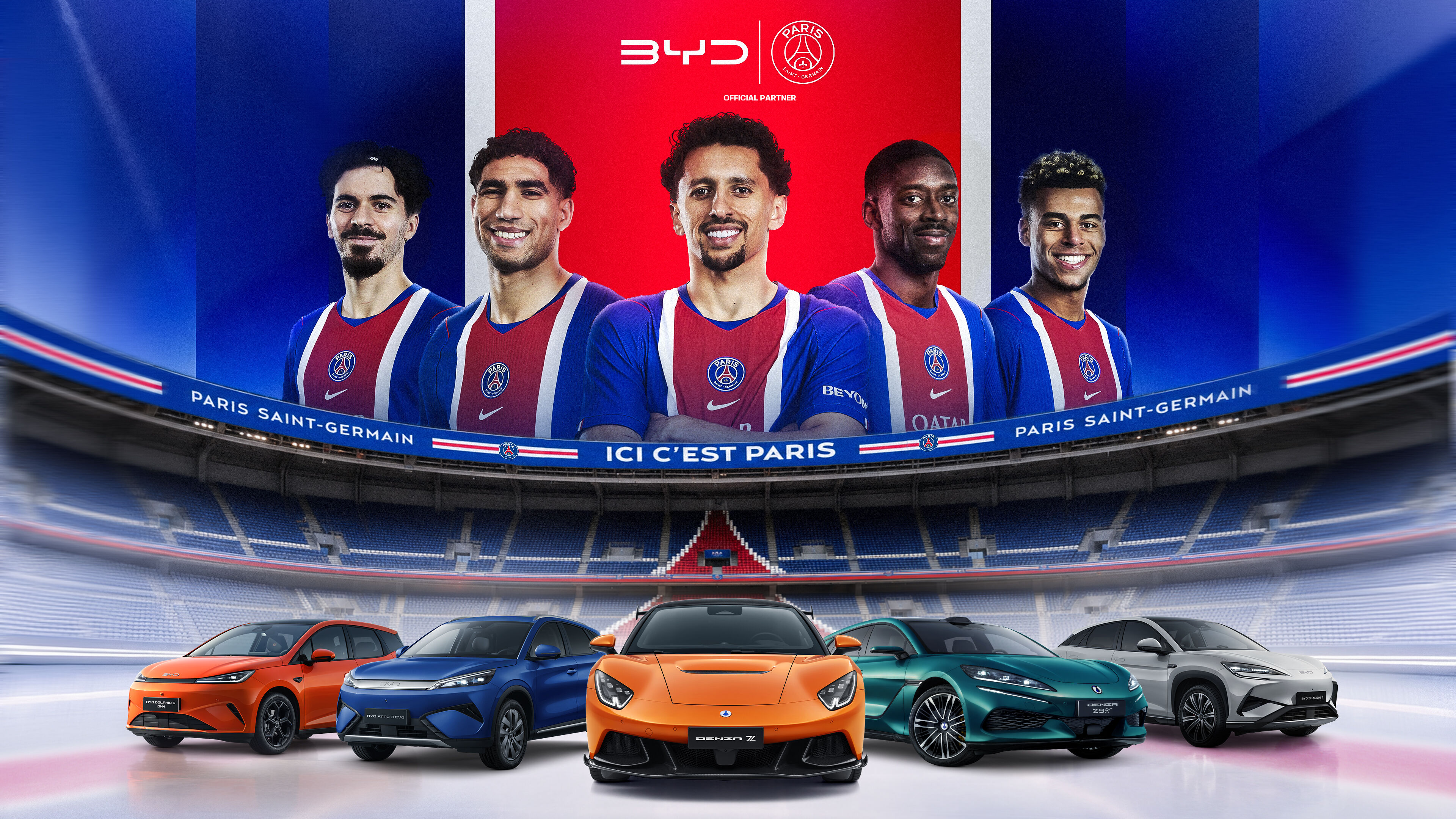 BYD becomes the Official Automotive Partner of Paris Saint-Germain