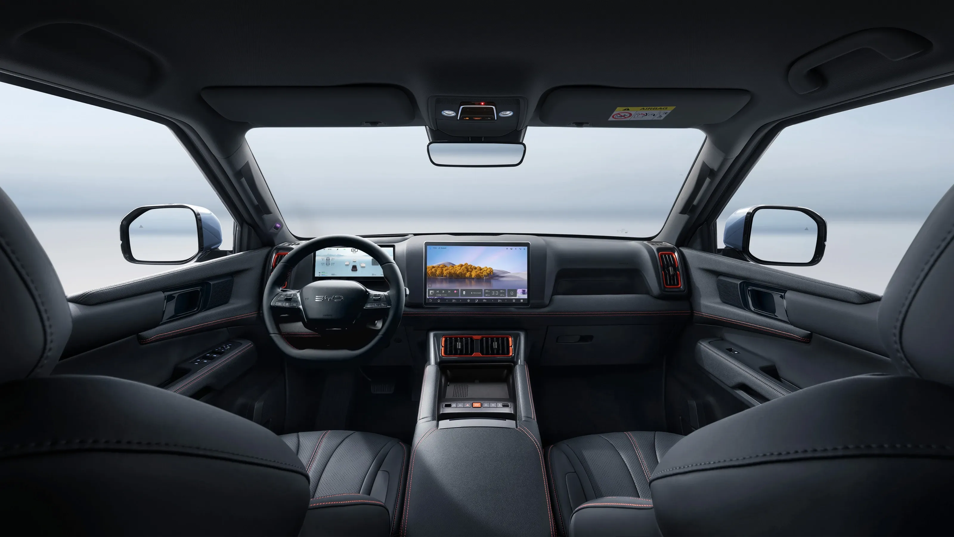 Interni Black di BYD SHARK
