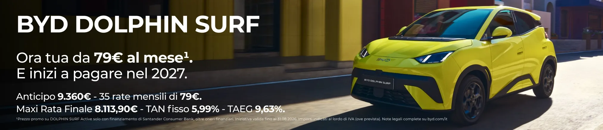 Offerte e promozioni BYD Dolphin Surf con Finanziamento