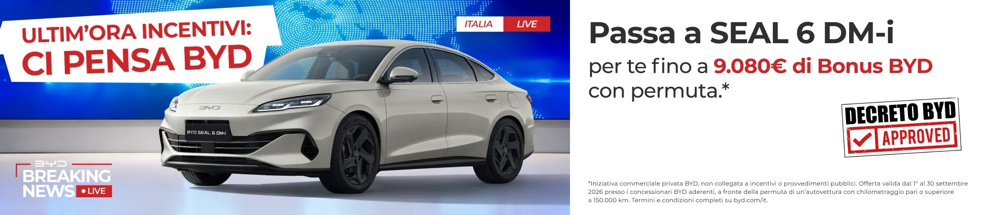 Offerte e promozioni BYD SEAL 6 DM-i con Finanziamento