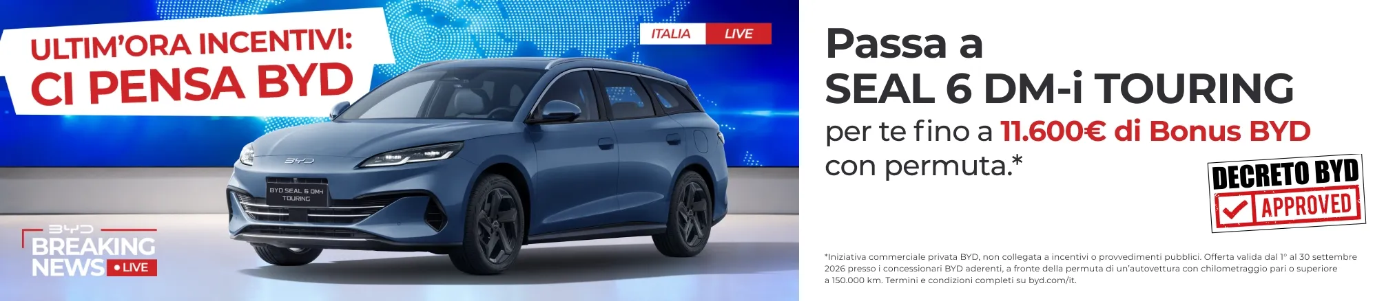 Offerte e promozioni BYD SEAL 6 DM-i TOURING con Finanziamento