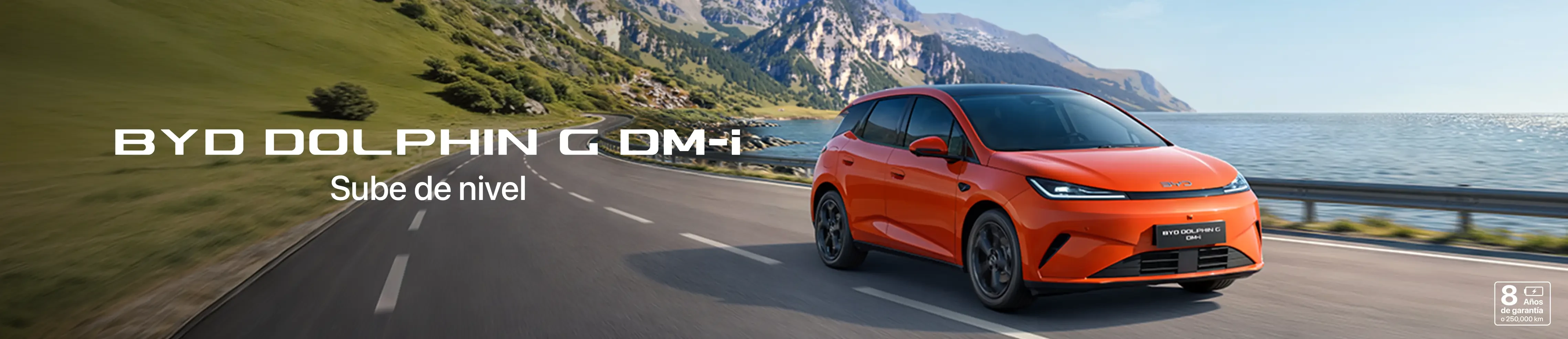 BYD DOLPHIN G DM-i Sube de nivel color Orange Sunset