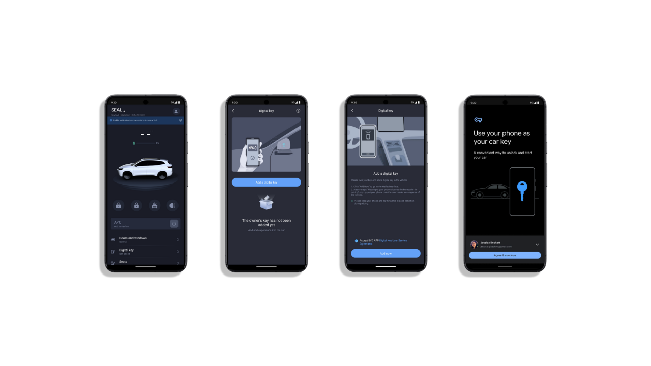 Konfigurowanie klucza cyfrowego BYD w Google