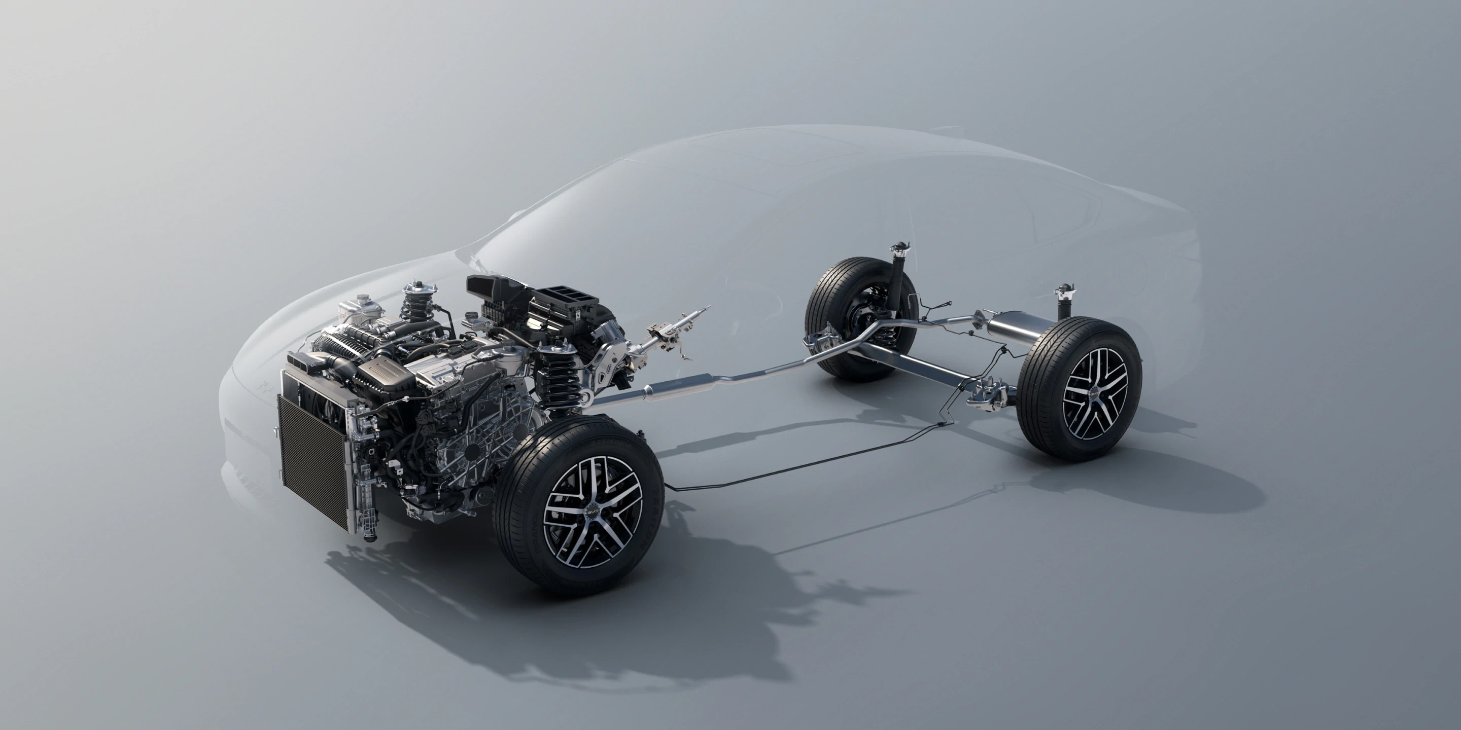 BYD Super Hybrid DM-i technology diagram showing dual-mode electric and hybrid powertrain operation