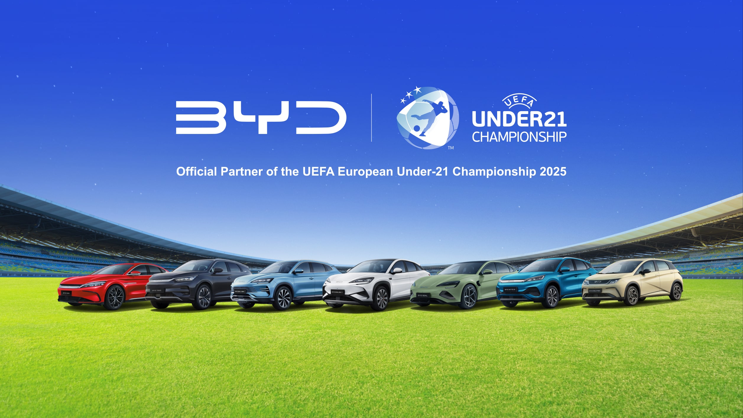 BYD becomes an official partner with  the UEFA European Under-21 Championship Slovakia 2025
