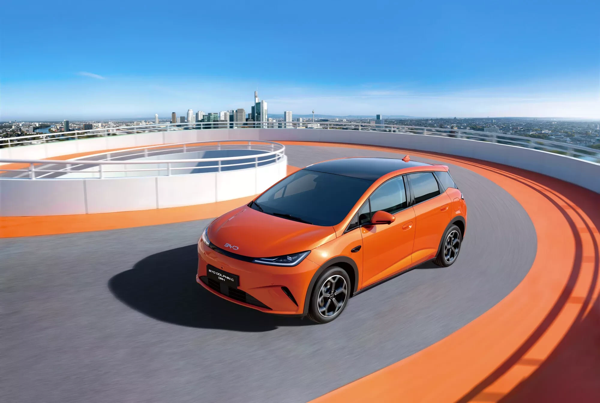 nouvelle BYD DOLPHIN G DM-i orange