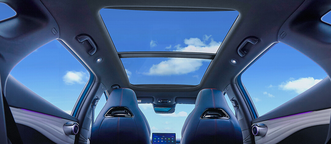 Double-layer panoramic anti-pinch skylight