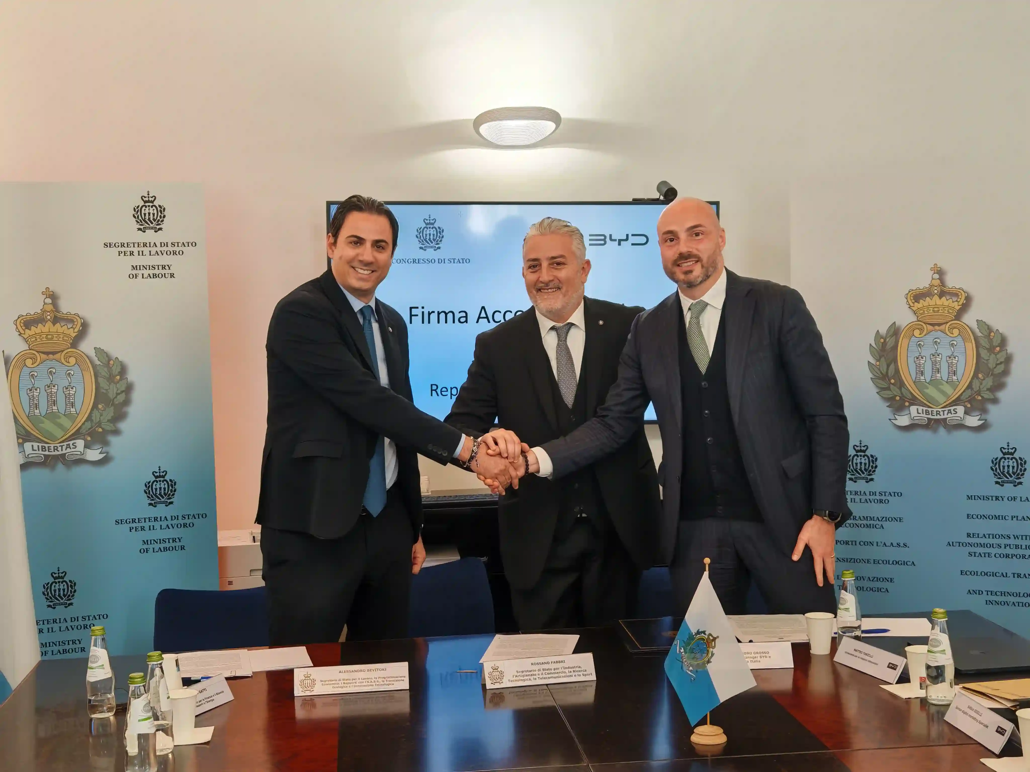 Accordo strategico tra BYD e la Repubblica di San Marino