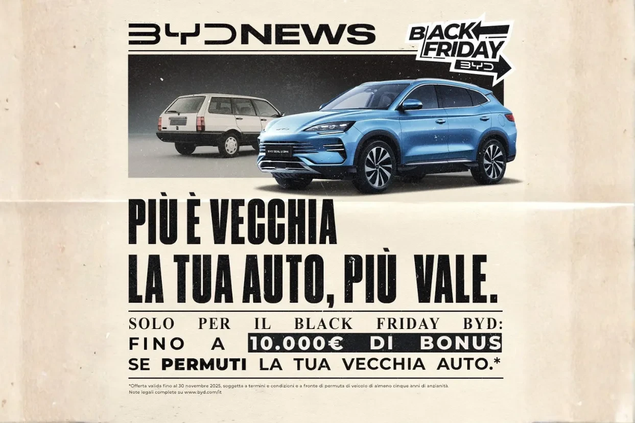 BYD lancia “Back Friday”: più è vecchia la tua auto, più vale