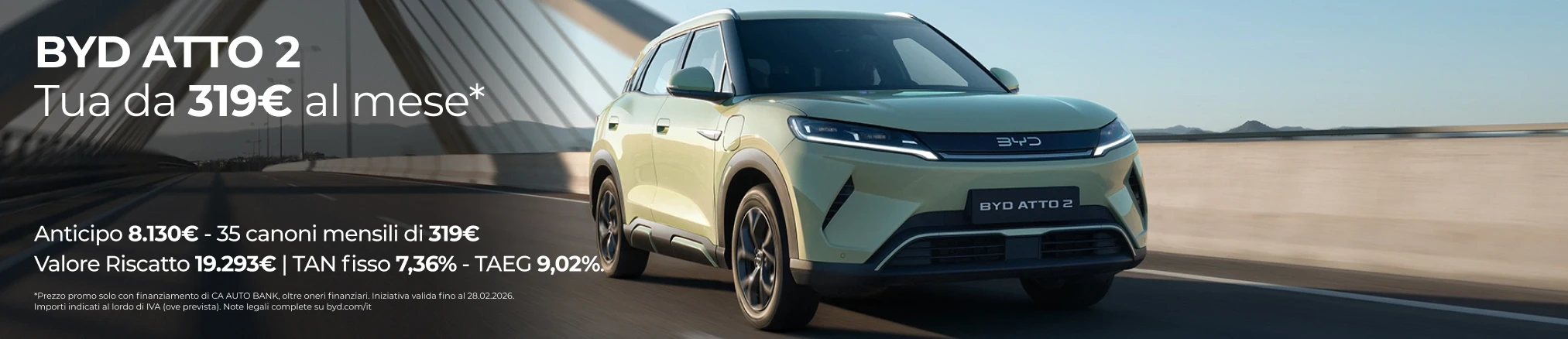 Offerte e promozioni BYD ATTO 2 con Leasing Privati
