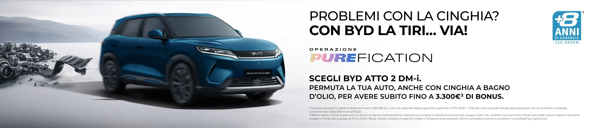 Offerte Operazione PUREFICATION BYD Atto 2 DM-i: Fino a 3.300€ di bonus*