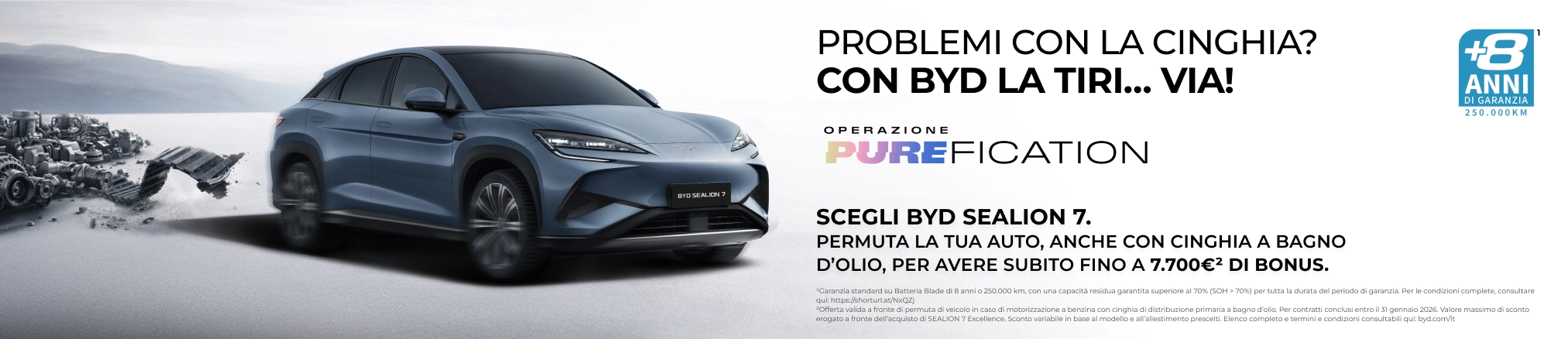 Offerte Operazione PUREFICATION BYD Sealion 7: Fino a 7.700€ di bonus*