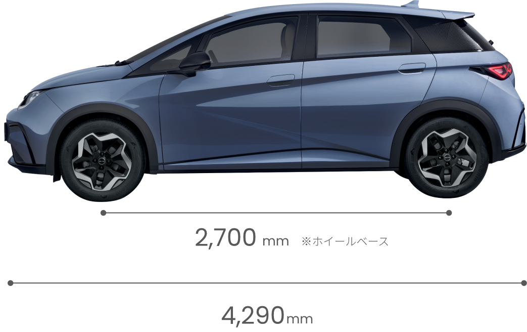BYD DOLPHIN 側面サイズ