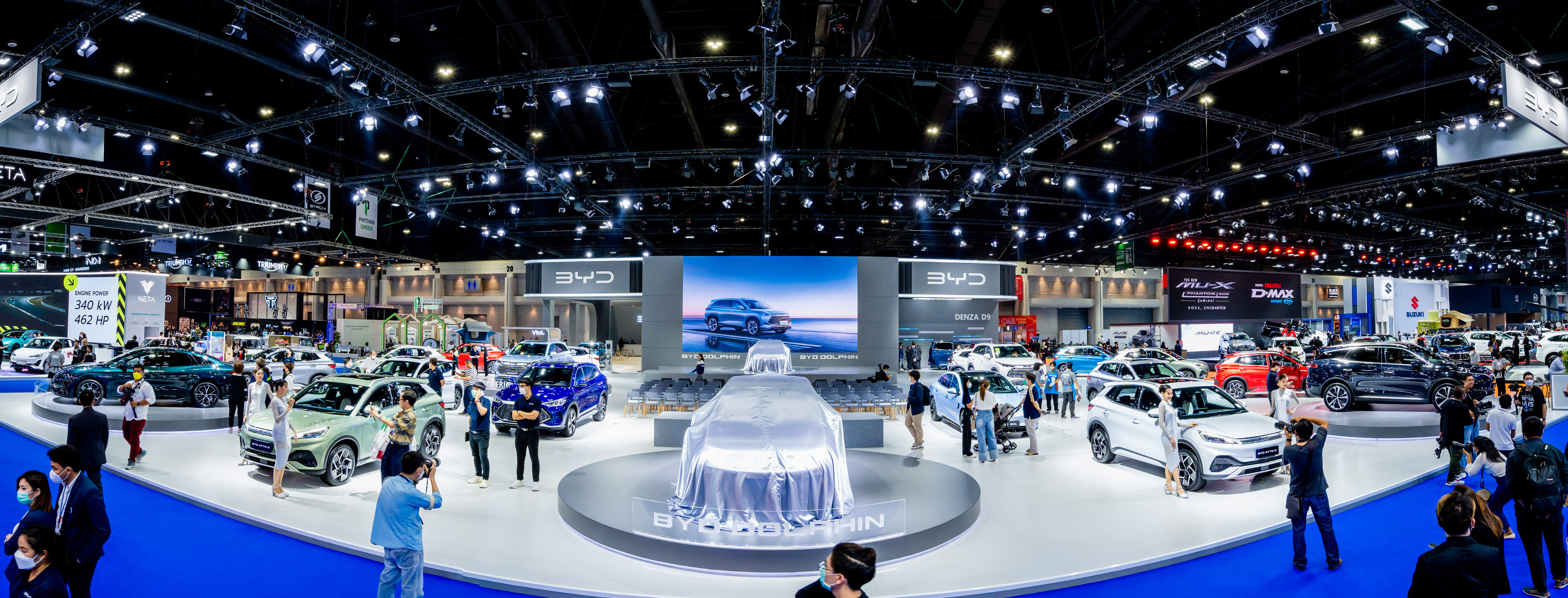 The BYD exhibition area at the 44th Bangkok International Motor Show