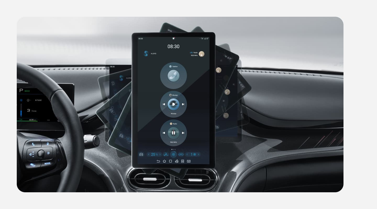 12,8-дюймовый вращающийся сенсорный экран мультимедийной системы